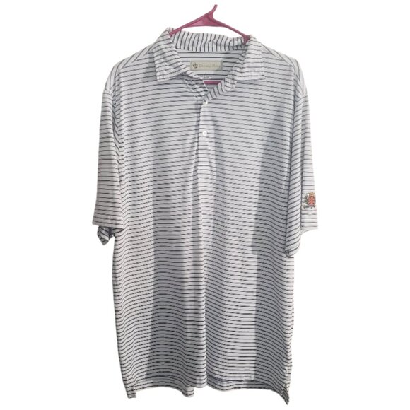 Donald Ross Other - CT1896 Donald Ross Striped White & Blue Polo Shirt L